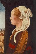 Ercole de Roberti Portrait of Ginevra Bentivoglio oil painting on canvas